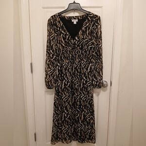 Sofia by Sofia Vergara Animal Print Long Sleeve Dress